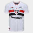 Camisa São Paulo I 26/27 Torcedor New Balance Masculina - Branco+Vermelho
