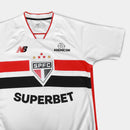 Camisa São Paulo I 26/27 Jogador New Balance Masculina - Branco+Vermelho