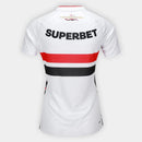 Camisa São Paulo I 26/27 Torcedor New Balance Feminina - Branco+Vermelho