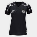 Camisa Santos III 26/27 s/n Torcedor Umbro Feminina - Preto+Branco
